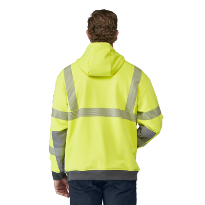 Men's Hi-Visibility Color Block Pullover Fleece Sweatshirt