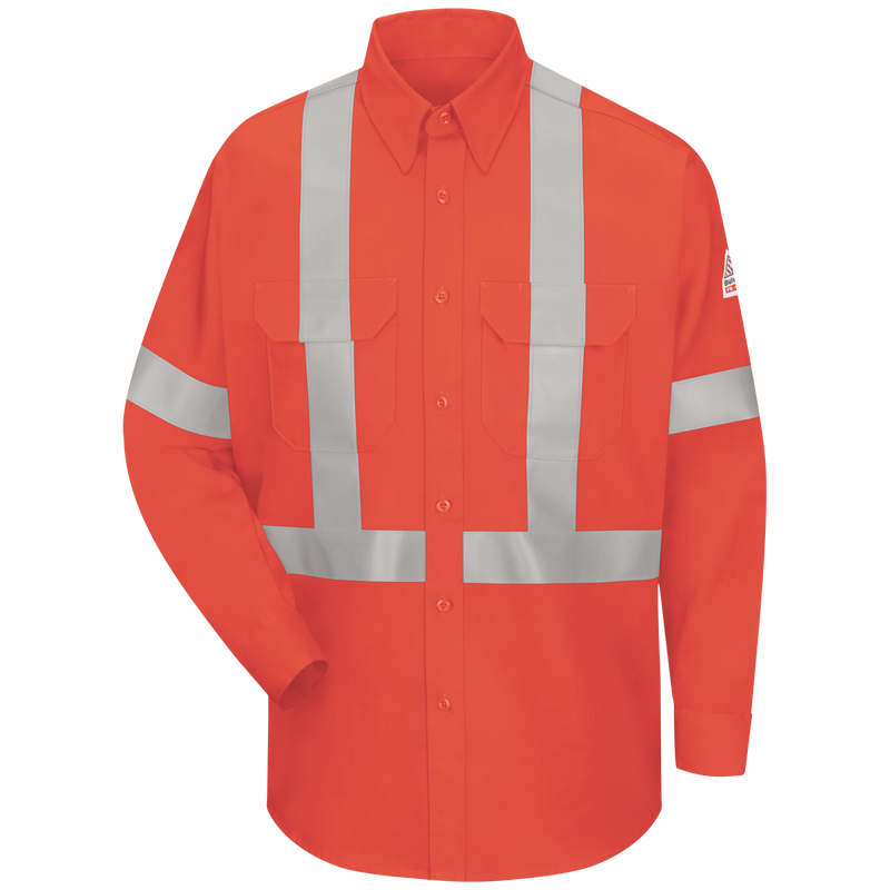 Men's Lightweight Enhanced Visibility Uniform Shirt with Reflective Trim image number 0