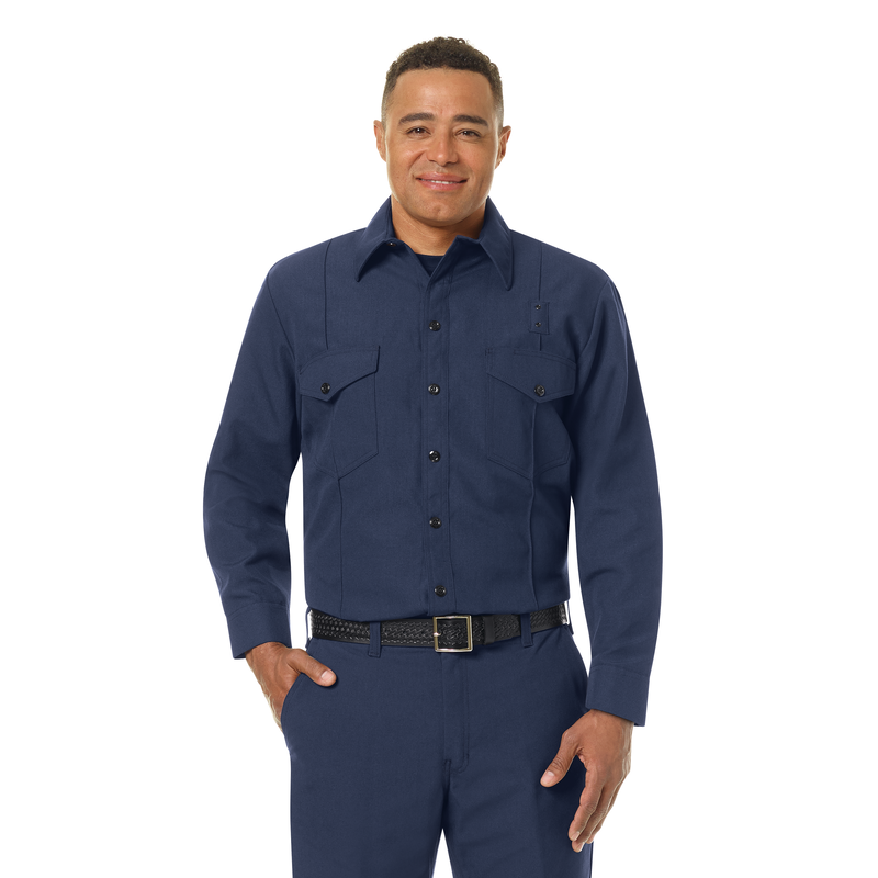 Men's Classic Long Sleeve Firefighter Shirt image number 3