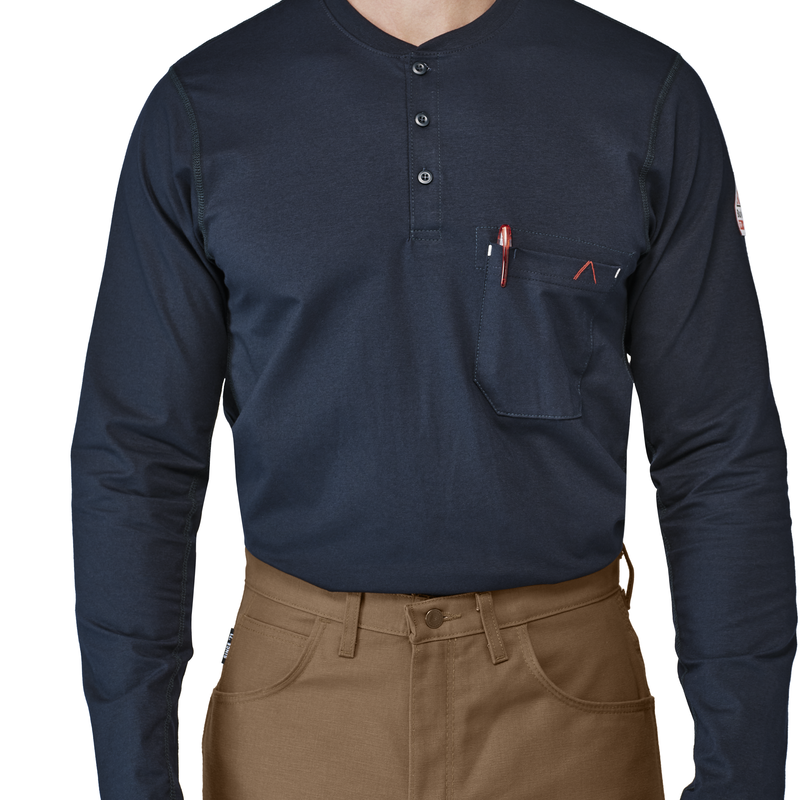 Men's Flex Knit Industrial Henley image number 4
