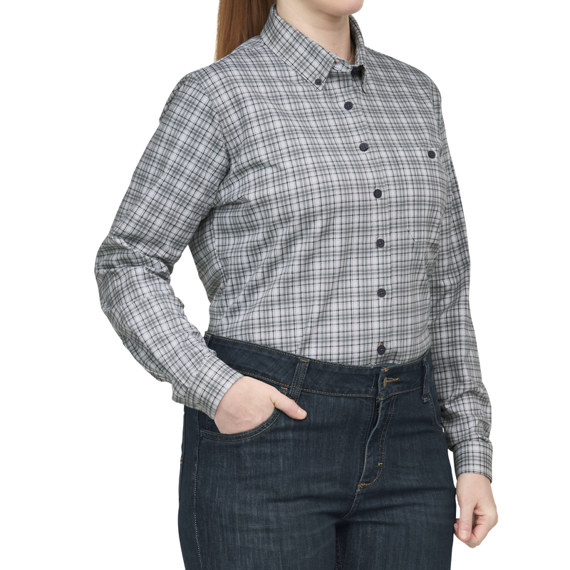 Bulwark FR Women's Flex Knit Button Down Shirt image number 3