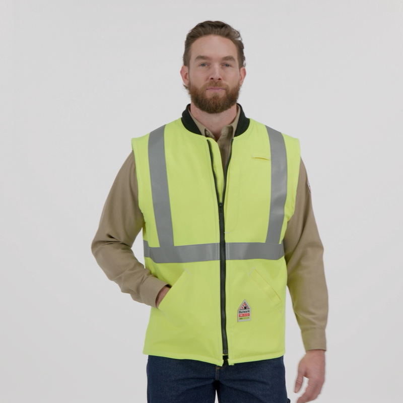 Men's FR Hi-Visibility Insulated Vest image number 16