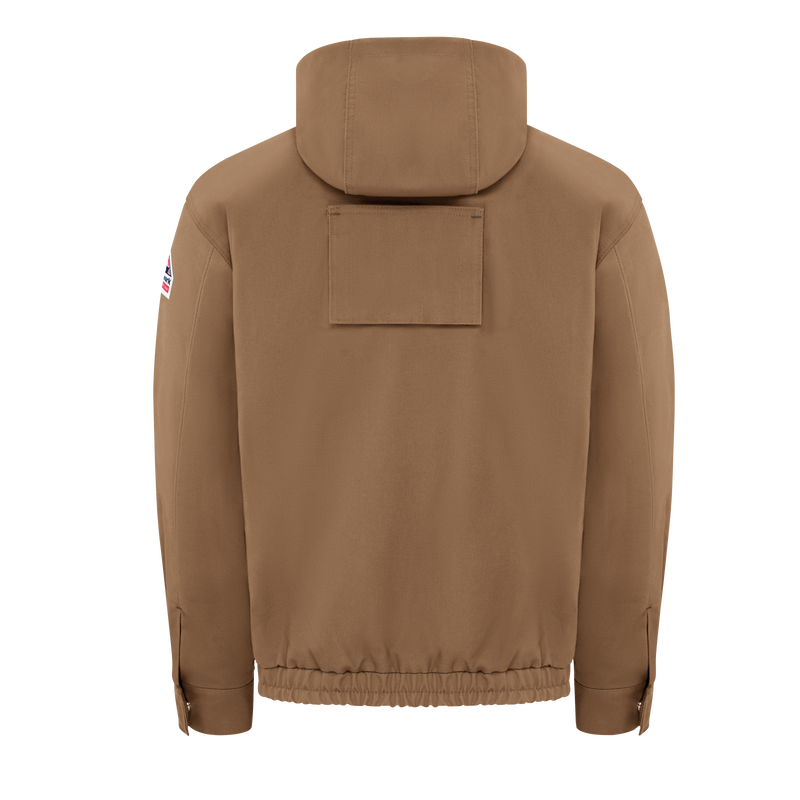 Men's Heavyweight FR Brown Duck Hooded Jacket image number 2