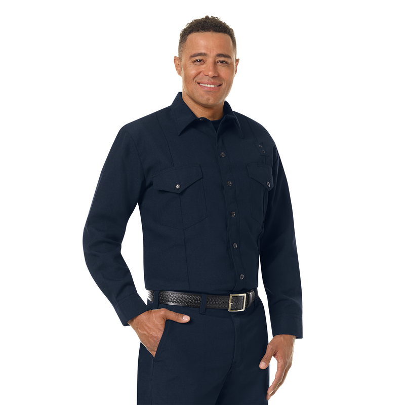 Men's Classic Long Sleeve Western Firefighter Shirt image number 8