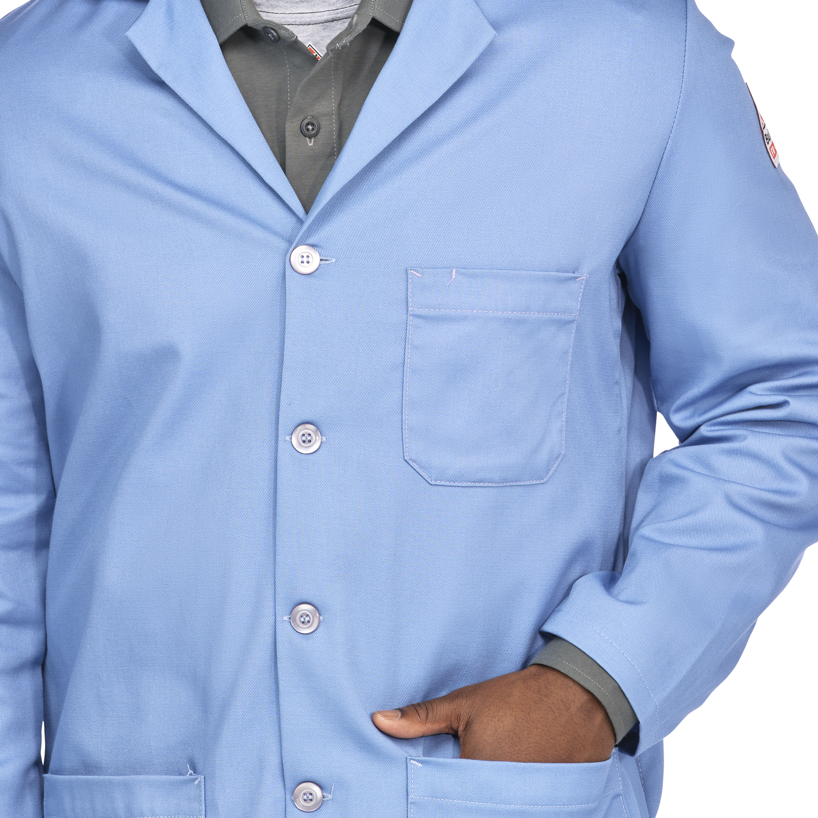 Bata de Laboratorio Ignífuga Bulwark KEL2LB 7.7 cal/cm² NFPA 2112 · foto 8