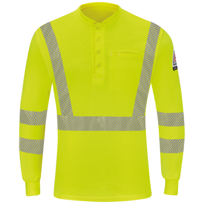 Men's Hi-Visibility Lightweight Long Sleeve Henley