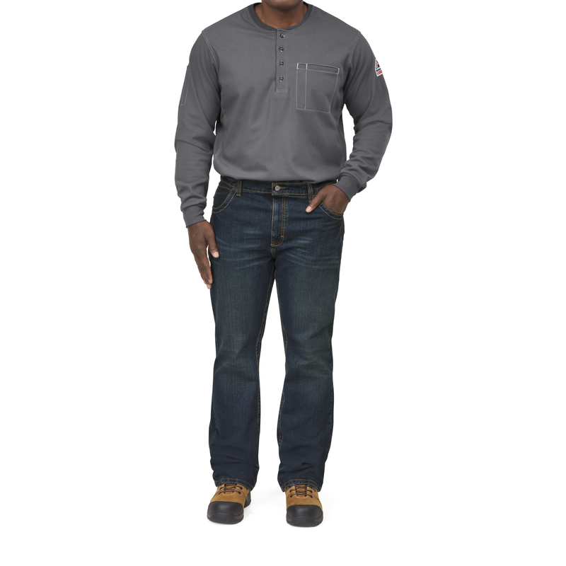 Men's Relaxed Fit Bootcut Jean with Stretch image number 14