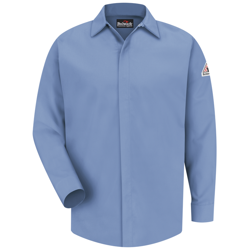 Men's Midweight FR Pocketless Concealed-Gripper Work Shirt image number 0