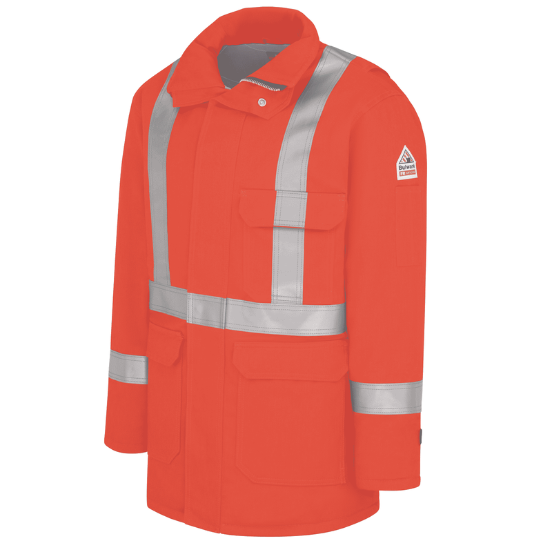 Men's Heavyweight FR Insulated Deluxe Parka with 2" Reflective Striping image number 3