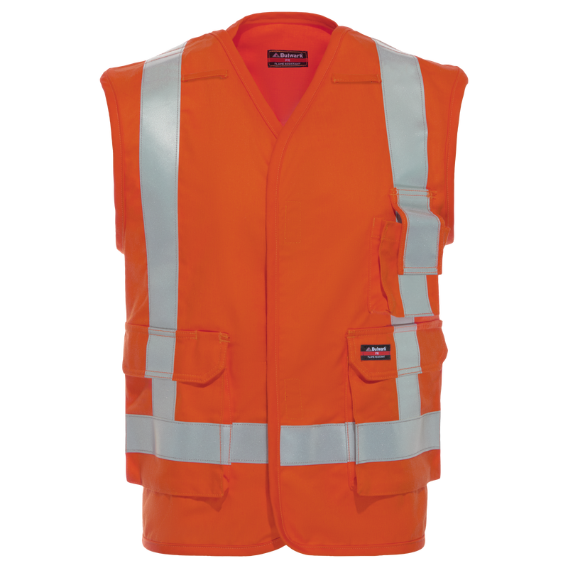 Five Point Tearaway Vest with Reflective Trim image number 0