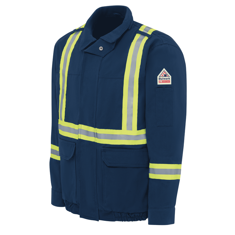 Men's Lined Bomber Jacket with Reflective Trim image number 3