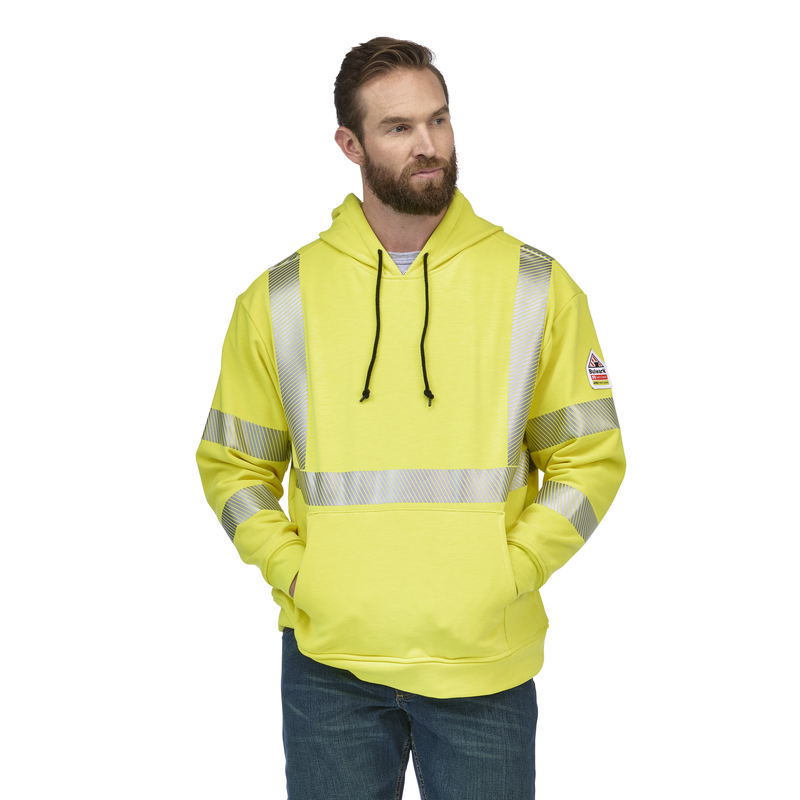 Men's Fleece FR Hi-Visibility Pullover Hooded Sweatshirt image number 0