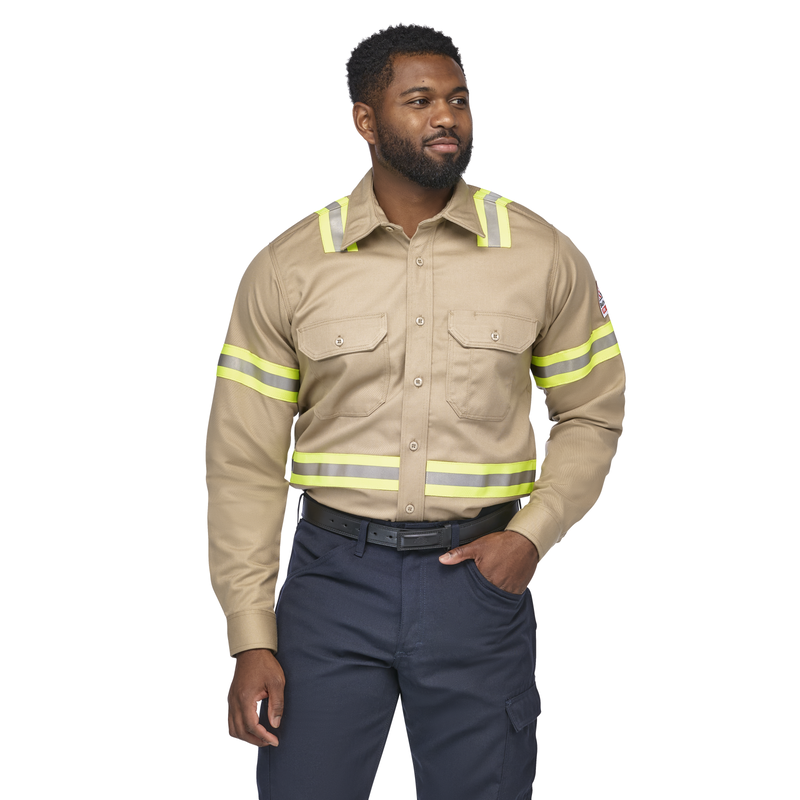 Men's Midweight FR Enhanced Visibility Uniform Shirt image number 0