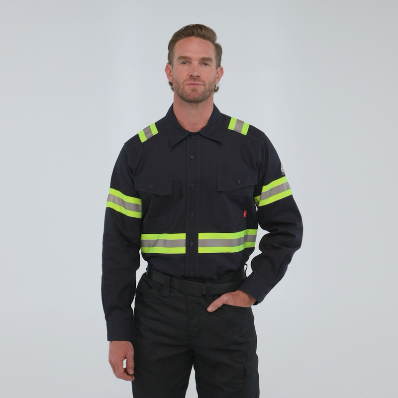 iQ Series&reg; Endurance Men's FR Enhanced Visibility Work Shirt image number 2