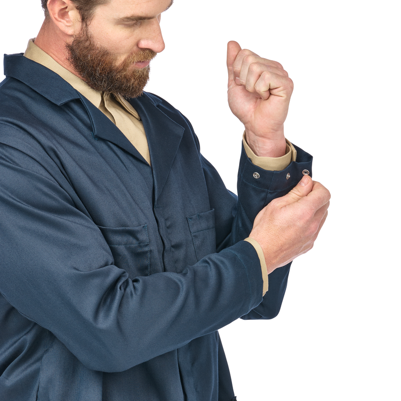 Men's Concealed Snap Front Lab Coat image number 7
