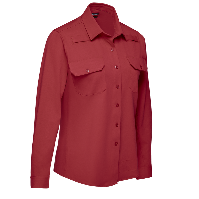 Women's Flex Knit Button Down Work Shirt with Mic Loops image number 2