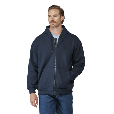 Men's Thermal Lined Zip-Front Hooded Sweatshirt