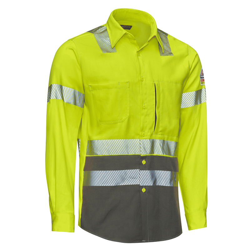 Men's Hi-Visibility Color Block Uniform Shirt image number 2