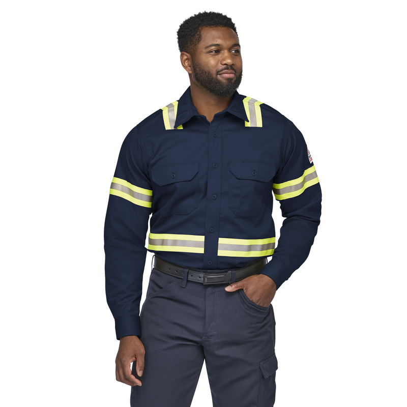 Men's Midweight FR Enhanced Visibility Uniform Shirt image number 0
