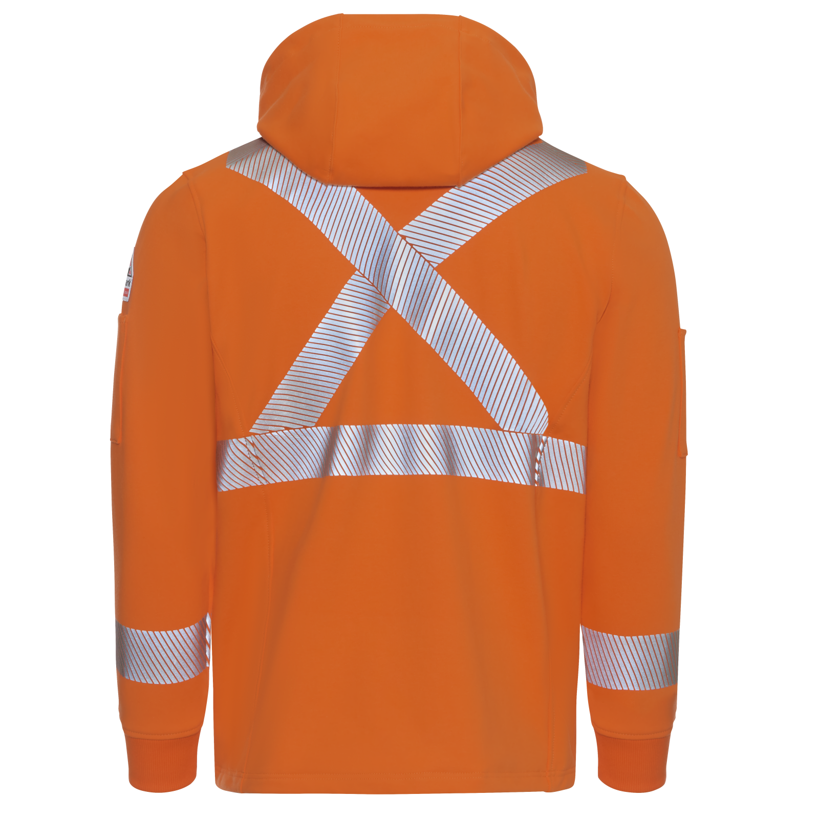 Men's Full Zip Fleece Jacket with Reflective Trim and Detachable